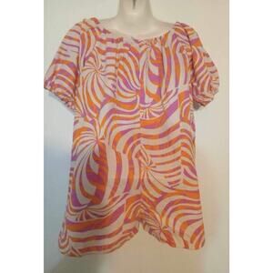Zara Oversized Orange and Pink Jumpsuit/Romper 13-14